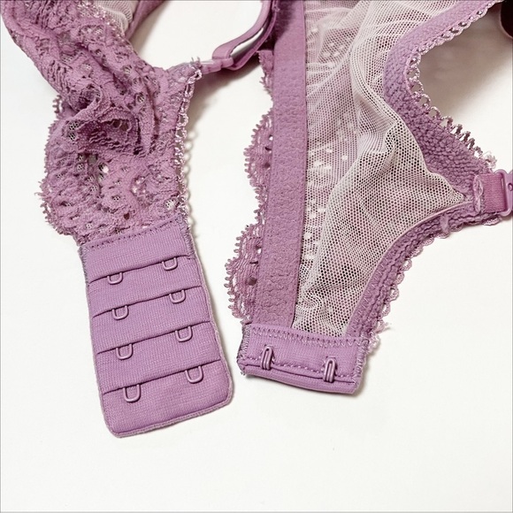 Victoria’s Secret Dream Angels Push-up Bra 34D underwire lavender purple lace - Picture 4 of 9